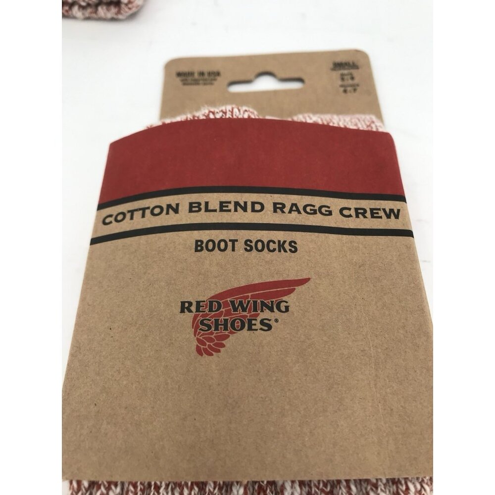 Red Wing Shoes Cotton Ragg Crew Socks Women’s‎ Size 4-7 Mens 3-6 Red Three Pairs - Picture 5 of 9